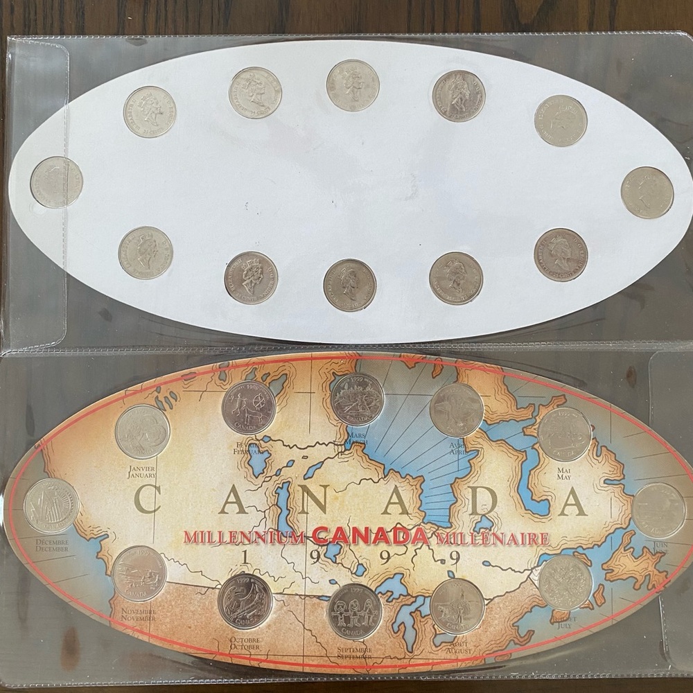 Millennium Quarter Canadian Set Complete 1999.
